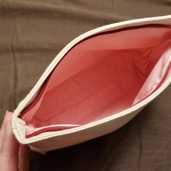 🆕️ Caudalie Pink Canvas Travel Makeup Toilette Bag - Picture 4 of 4